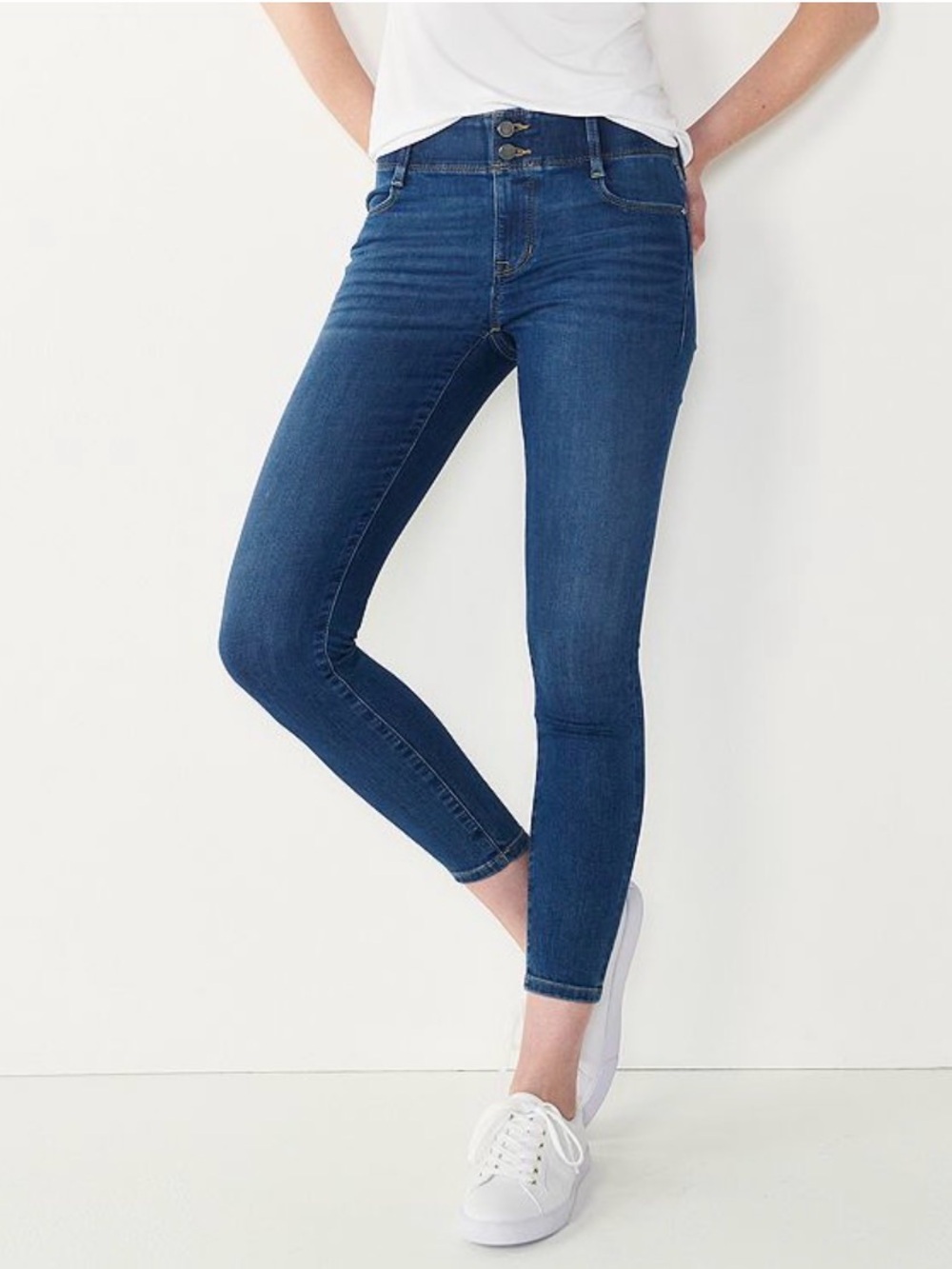 Women's Nine West High-Rise Blue Skinny Jeans